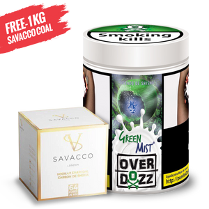 OverDozz Green Mist (Tropical Gum) Flavour (Free 1kg Coal)