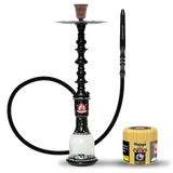 Starbuzz Woodline Hookah Bundle - Total Black (Dark Mist)