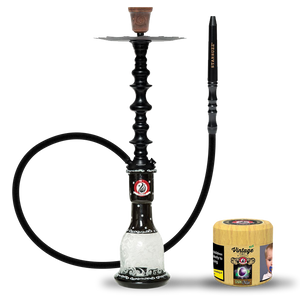 Starbuzz Woodline Hookah Bundle - Total Black (Dark Mist)