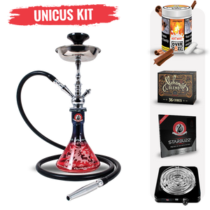 Starbuzz Unicus Hookah Starter Kit - Black Red