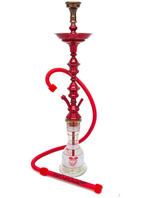 Khalil Mamoon 28" Inch Shareef Hookah Set - Red